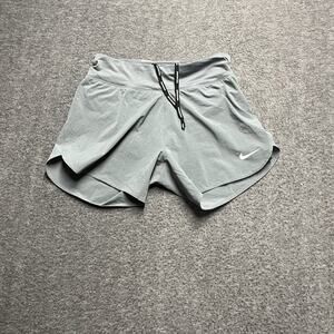 NEW Nike Flex Dri-Fit 4" Training Shorts Women's Medium Gray Zipper Pocket NWT